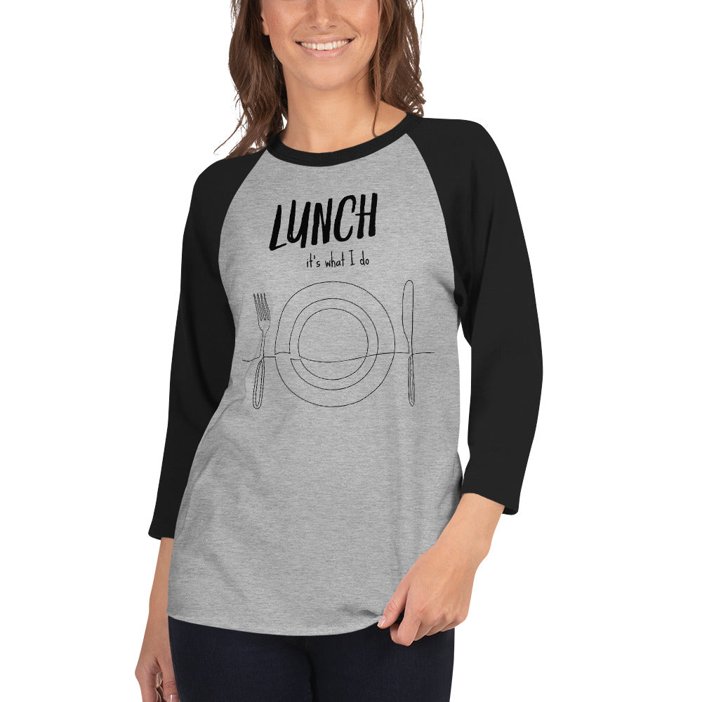 Lunch Plate 3/4 sleeve raglan shirt