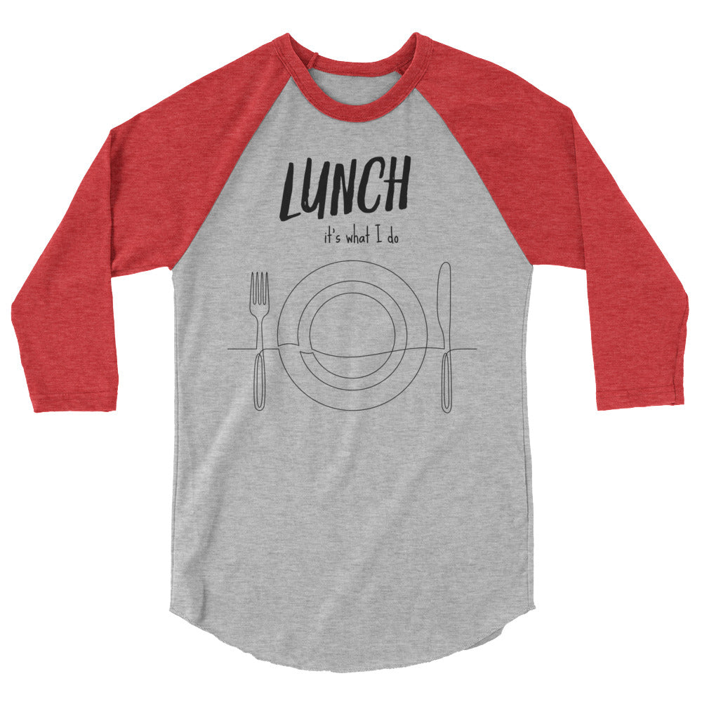 Lunch Plate 3/4 sleeve raglan shirt