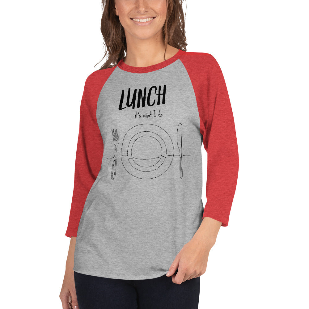 Lunch Plate 3/4 sleeve raglan shirt