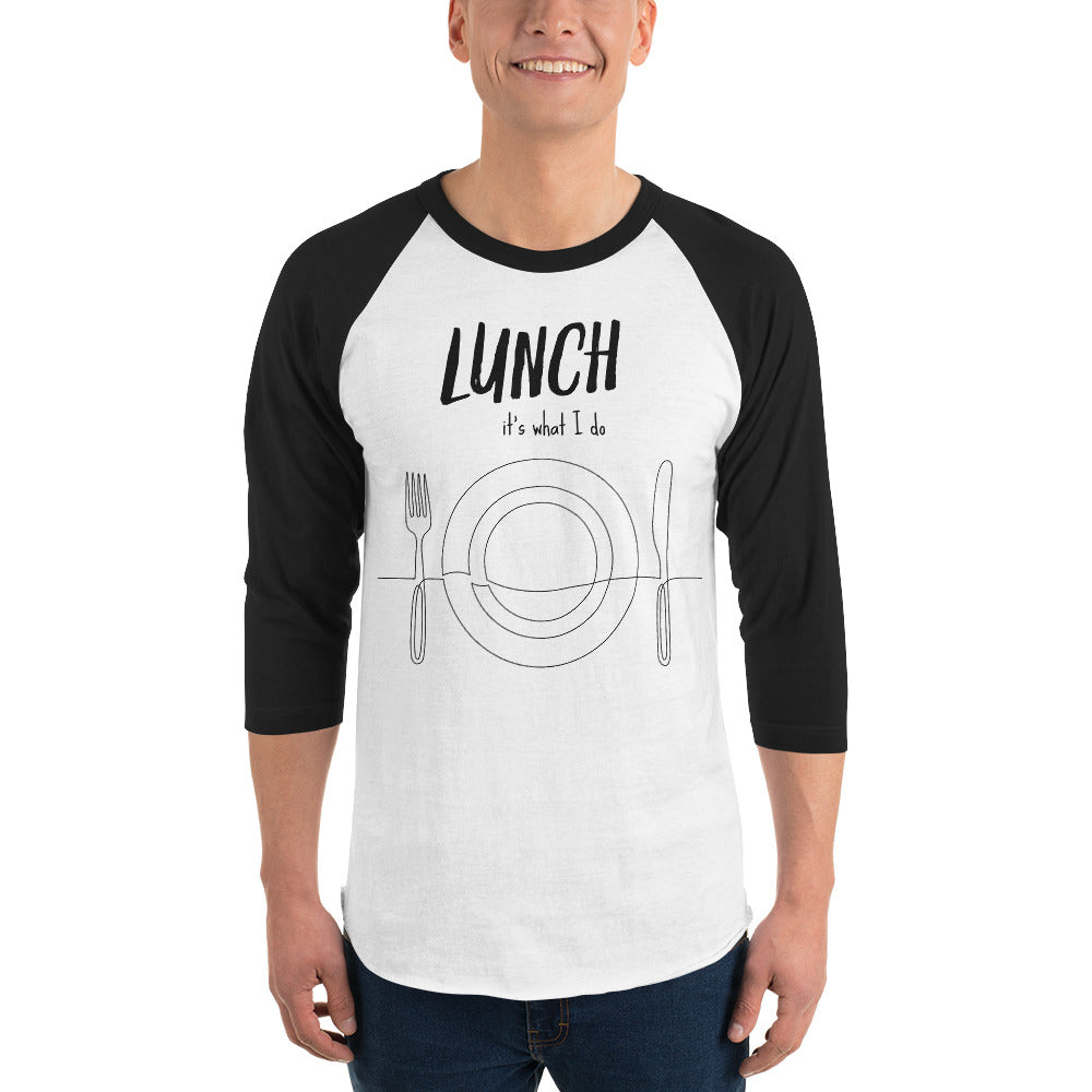 Lunch Plate 3/4 sleeve raglan shirt