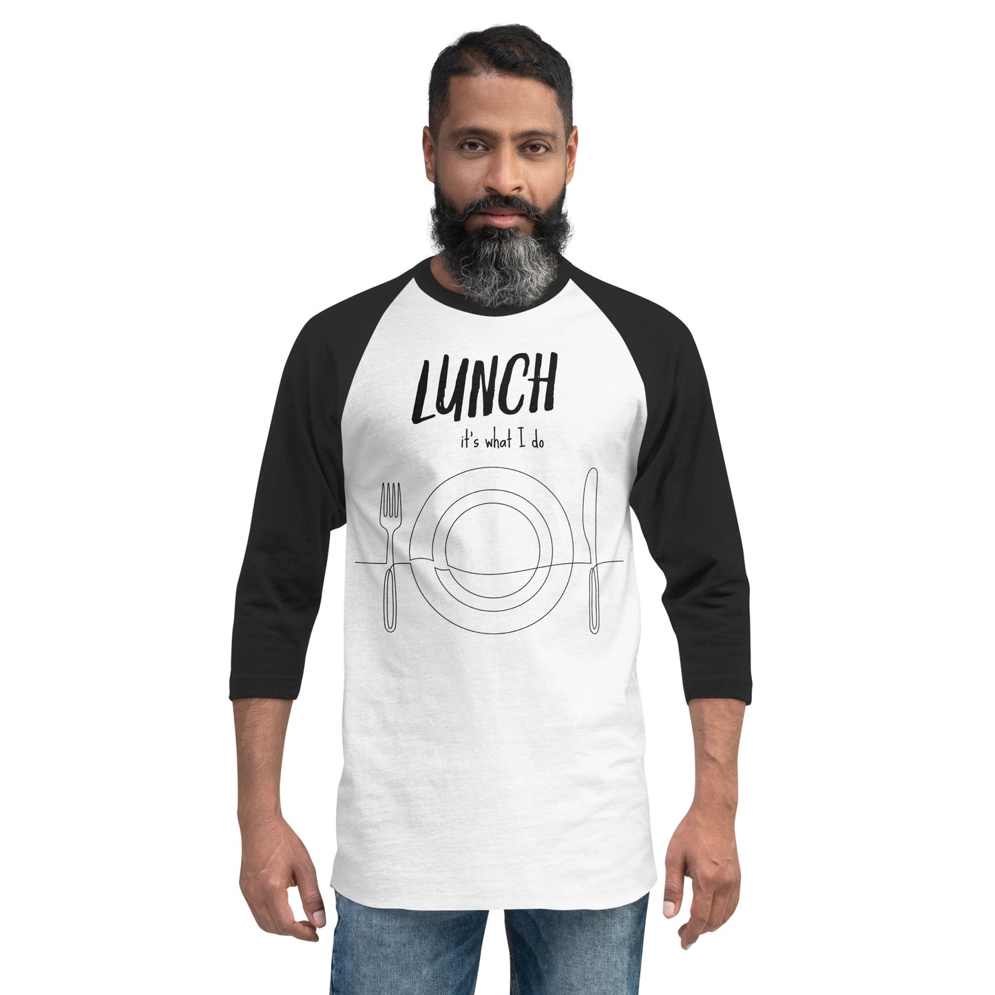 Lunch Plate 3/4 sleeve raglan shirt