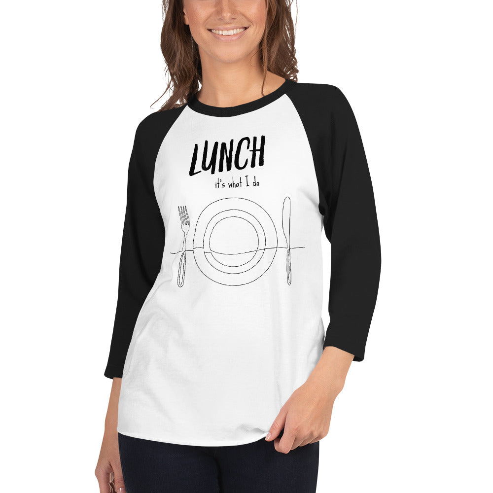 Lunch Plate 3/4 sleeve raglan shirt